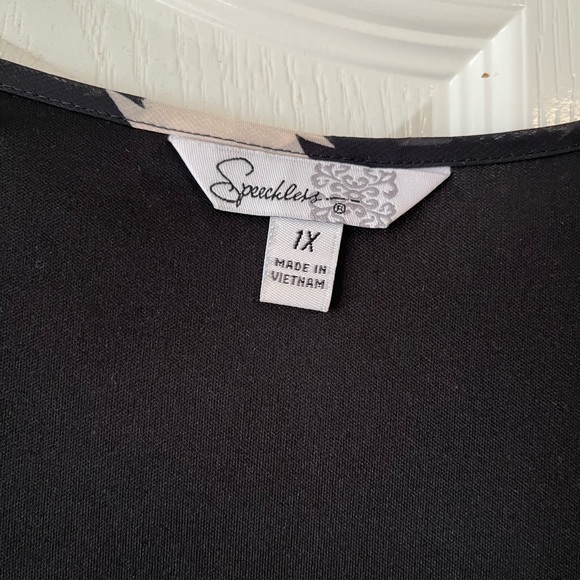 Speck Monochrome Zigzag Long Sleeve Dress - Picture 3 of 5